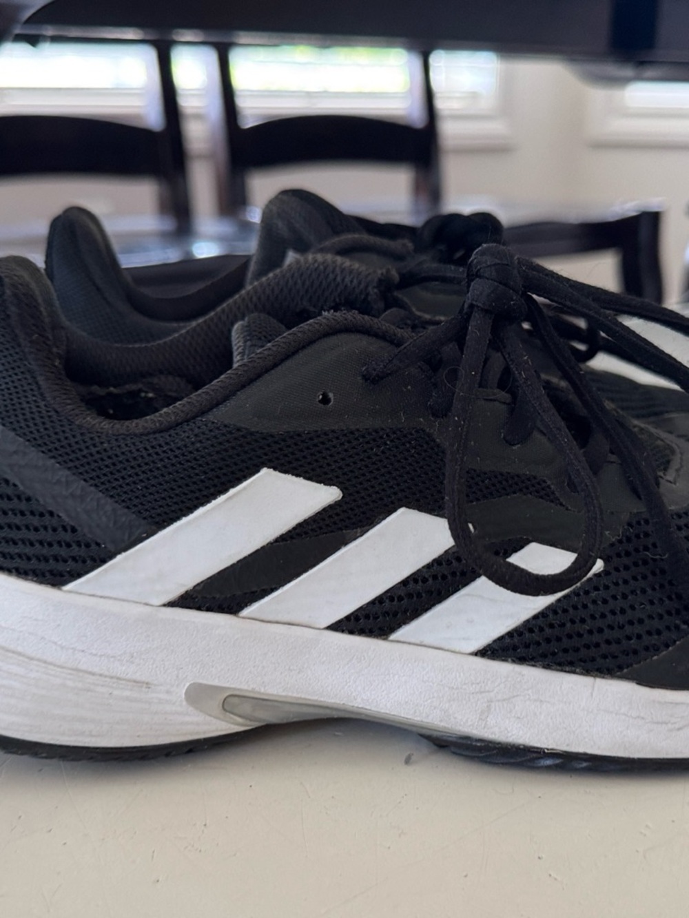 Adidas Black Tennis Sneakers size 7 1/2